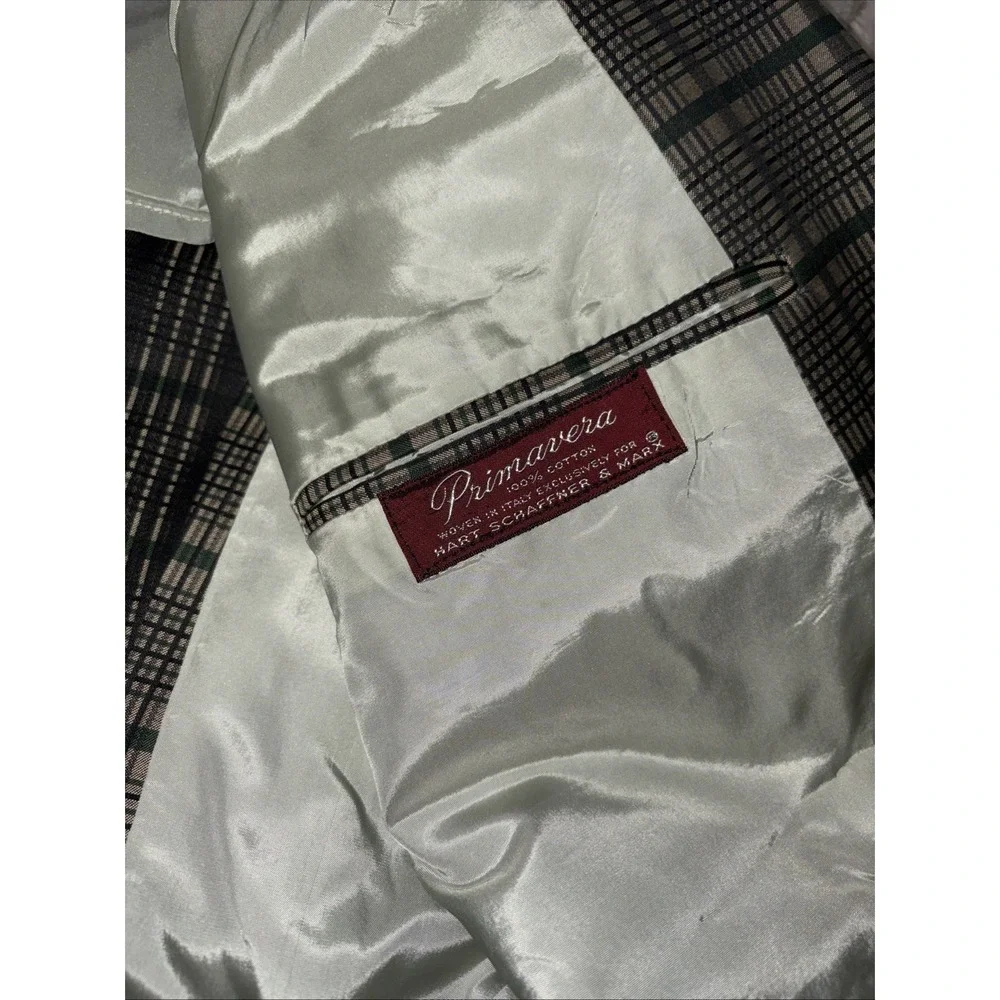 VTG Hart Schaffner Marx Jack Nicklaus Plaid Blazer Men 44R Sport Coat Union Made